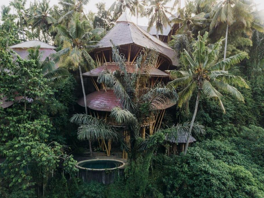 Temple House 3Bds Eco Bamboo House Pool River View Bringkit Eksteriør billede